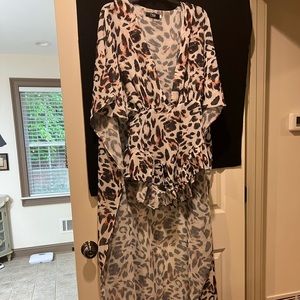 All in one négligée. Leopard print, CBR brand, size large. Never worn, brand new